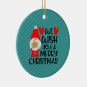 お洒落格言- Merry Christmasハート セラミックオーナメント (右)
