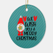 お洒落格言- Merry Christmasハート セラミックオーナメント (左)