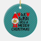 お洒落格言- Merry Christmasハート セラミックオーナメント (裏面)