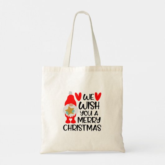 お洒落格言- Merry Christmasハート トートバッグ (裏面)