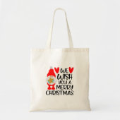 お洒落格言- Merry Christmasハート トートバッグ (正面)