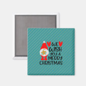 お洒落格言- Merry Christmasハート マグネット (正面/裏面)