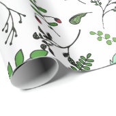 お洒落森きのこ葉と ラッピングペーパー (ロールコーナー)