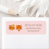 お洒落森の猫(赤面結婚) ラベル (インサイチュ)