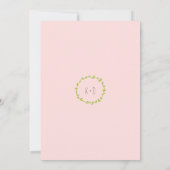 お洒落森の猫(赤面結婚) 招待状 (裏面)