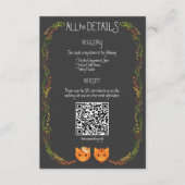 お洒落森素朴結婚猫 エンクロージャーカード (正面)