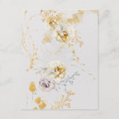 お洒落植物リース結婚のボホ詳細 エンクロージャーカード (裏面)