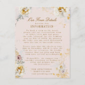 お洒落植物リース結婚のボホ詳細 エンクロージャーカード (正面)