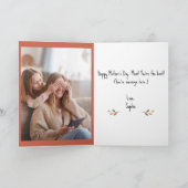 お洒落母の日と母の鳥と雛 カード (内部)