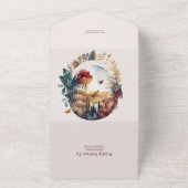 お洒落水イタリアン色結婚Desitnation'A オールインワン招待状 (外側)