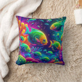 「お洒落水中競技・バレエ」 クッション (ブランケット)