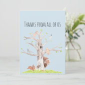 お洒落水彩動物 サンキューカード (スタンド正面)