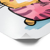 お洒落水彩猫モダン フォトプリント            (角)