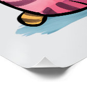 お洒落水彩猫モダン ポスター (コーナー)