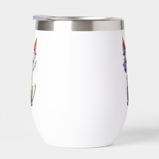 お洒落水彩猫 (右面)