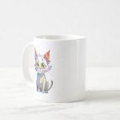 お洒落水彩猫 コーヒーマグカップ (正面左)