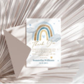 お洒落水彩赤ちゃんシャワーサンキューカード サンキューカード