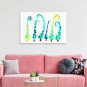 お洒落水色のクリスマスツリー キャンバスプリント (インサイチュ (リビング))