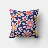 お洒落水色フローラ クッション (裏面)