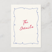 お洒落波状縁どとScriptの結婚詳細 エンクロージャーカード (裏面)