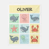 お洒落海フレンズ フリースブランケット (正面)