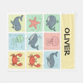 お洒落海フレンズ フリースブランケット (正面(横))