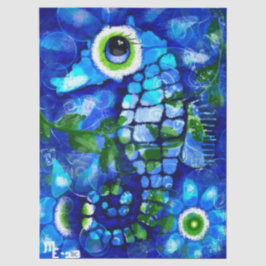 お洒落海馬の沿岸のデカ航海のップ 薄葉紙