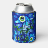 お洒落海馬の沿岸航海の海辺の青 缶クーラー (缶裏面)