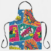 お洒落漫画爆発 – アー鮮やかト エプロン (正面)