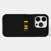 お洒落炭素繊維織りテクスチモダンャ Case-Mate iPhoneケース (裏面 (横))