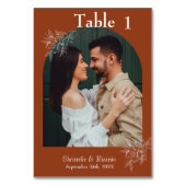 お洒落焼きオレン結婚ジのテラコッタ テーブルナンバー (裏面)