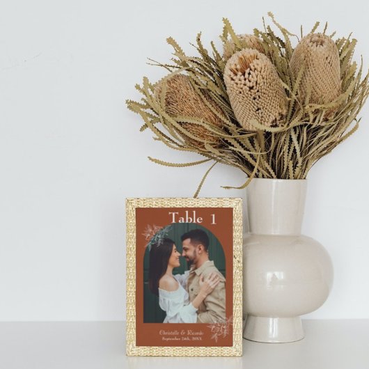 お洒落焼きオレン結婚ジのテラコッタ テーブルナンバー