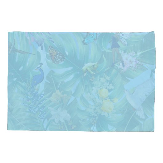 お洒落熱帯の妖精&蝶の世界 枕カバー (裏面)