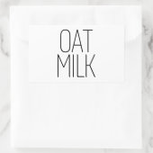 お洒落牛乳 長方形シール (バッグ)