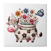 お洒落牛 タイル (正面)