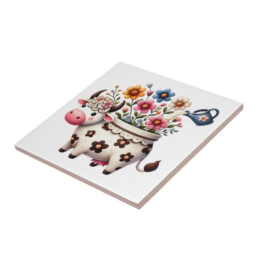 お洒落牛 タイル (側面)