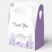 お洒落牧草地ラベンダーバタフライベビーシャワー フェイバーボックス (オープン)