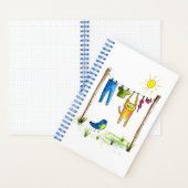 お洒落物干しの猫 ノートブック (内側)