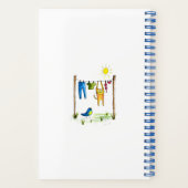 お洒落物干しの猫 ノートブック (裏面)