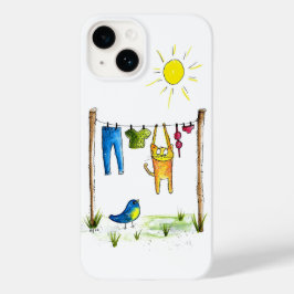 お洒落物干しの猫 Case-Mate iPhone 14ケース