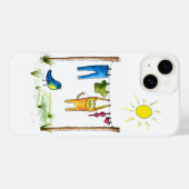 お洒落物干しの猫 Case-Mate iPhoneケース (裏面 (横))