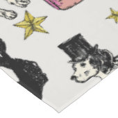 お洒落犬の誕生日パーティーお祝い テーブルクロス (アングル)