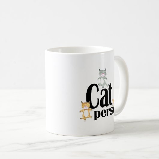 お洒落猫ちゃん猫人 コーヒーマグカップ (正面右)