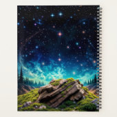 お洒落猫白熱［赤熱］光を放つ、ロングテールブルーアイズアート プランナー手帳 (裏面)