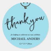 お洒落男の赤ちゃんシール ラウンドシール (正面)