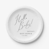 お洒落男女兼用ベビー!赤ちゃんシャワー ペーパープレート (正面)