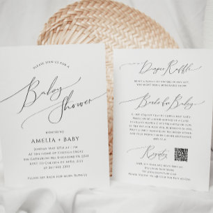 お洒落男女兼用 すべてのベビースシャワー 招待状