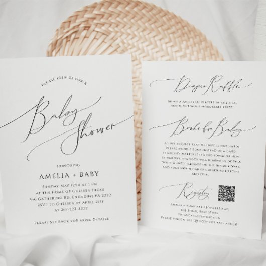 お洒落男女兼用 |すべてのベビースシャワー 招待状