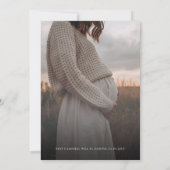 お洒落男女兼用 |フォトベビーシャワー 招待状 (裏面)