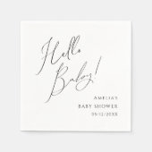 お洒落男女兼用Hello Baby Shower Napkins スタンダードカクテルナプキン (正面)